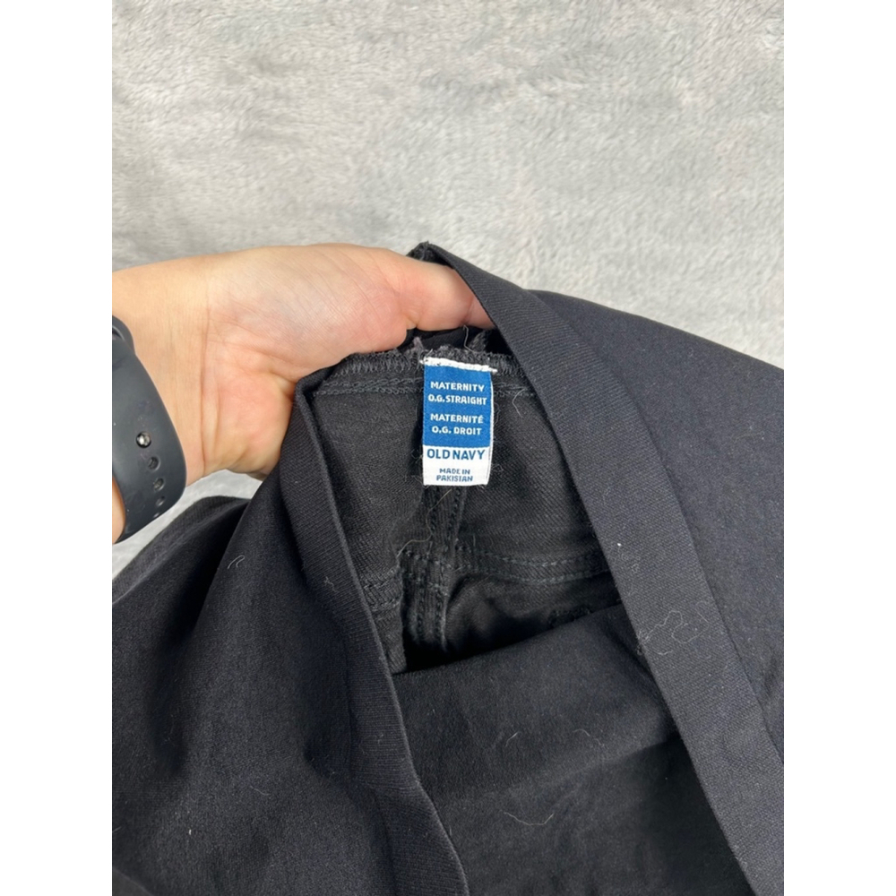 Women's Old Navy Maternity Jeans Size 12 Black Front Panel Straight Jeans - Picture 4 of 6